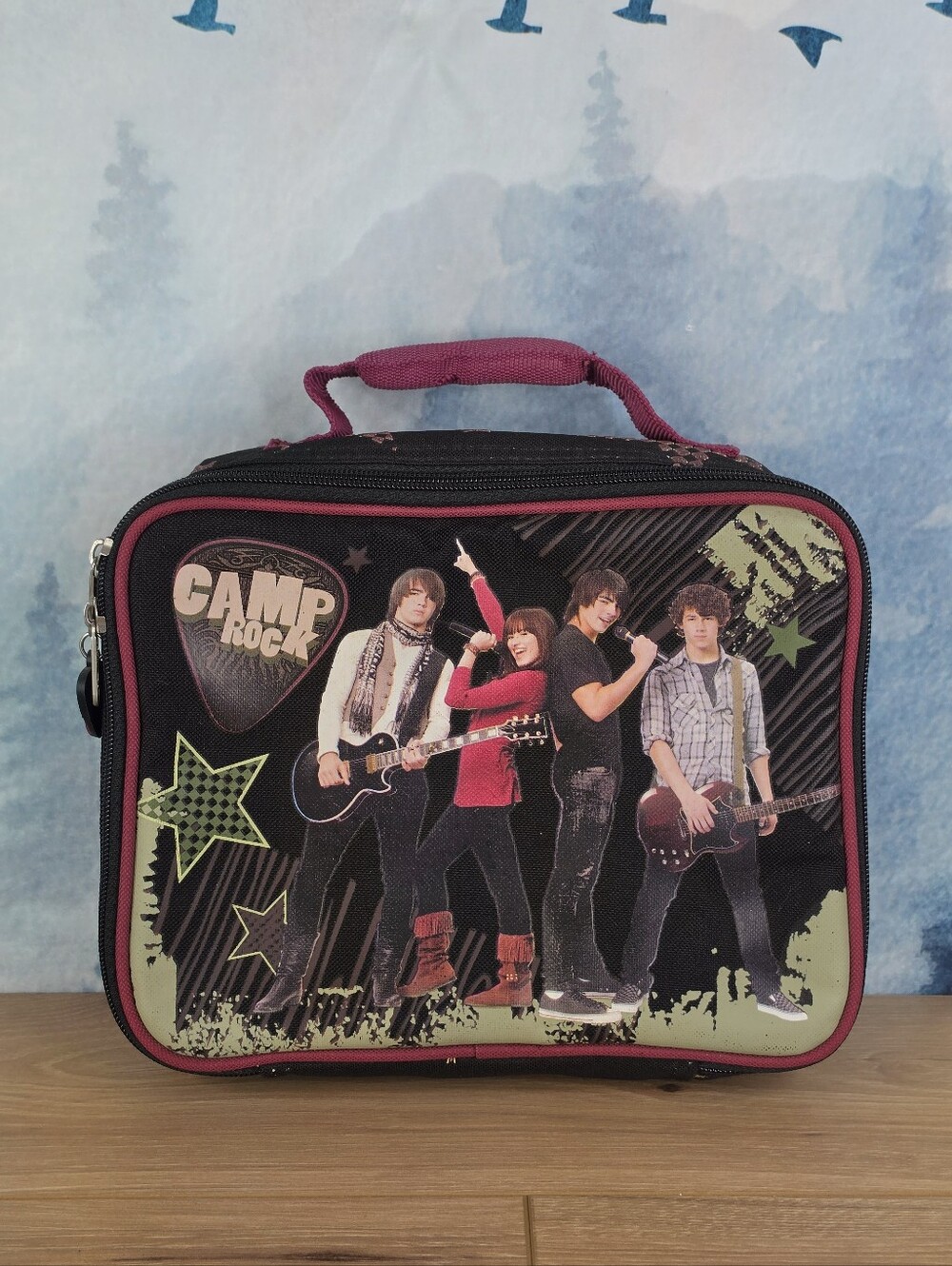 Disney Camp Rock Jonas Brothers Demi Lovato Zipper Closure Lunch Bag Y2K